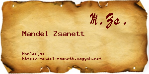 Mandel Zsanett névjegykártya
